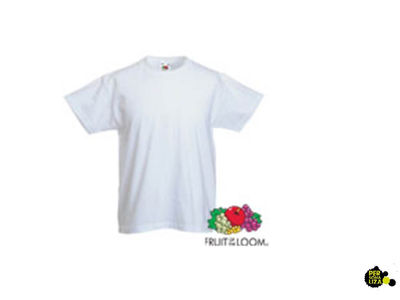 Fruit of the Loom Camiseta blanca para niños, 8 unidades, color blanco,  talla S 6-8, Blanco
