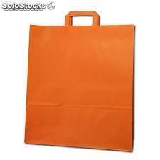 Lote de 3000 sacos de papel imrpessos de cor laranja