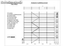 lote de andamio multi nuevo 150m2
