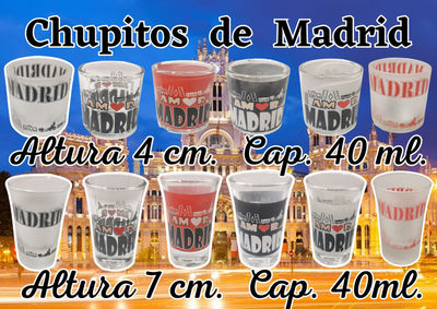 Lote de Chupitos cristal trans. de Madrid 4c. Liquidación - Foto 3