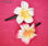 Lote de grampos de cabelo com uma flor frangipani - 1