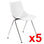 Lotes de 5 sillas de confidente AMIR en color blanco - 2
