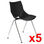 Lotes de 5 sillas de confidente AMIR en color negro - 2