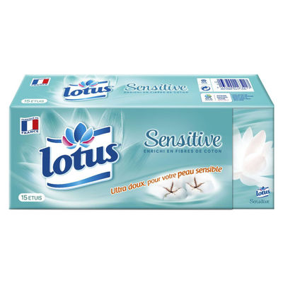 Lotus Mouchoirs Sensitive : le paquet de 15 étuis - Photo 4