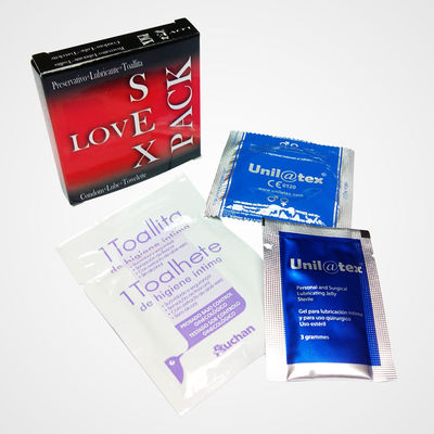 Love Sex Pack, Kit Kondom, Schmiermittel und intime Handtuch - Foto 2