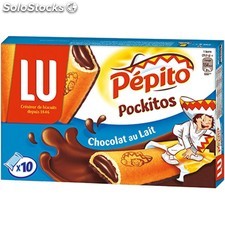 Lu Biscuits Pockitos chocolat au lait PEPITO la boite de 10 étuis - 295 g