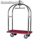 Luggage trolley with coat hanger - mod. pv2001i - carpet-covered wooden base -