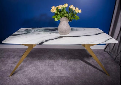 luksusowe stoły z blatem marmurowym stal nierdzewna - Zdjęcie 2