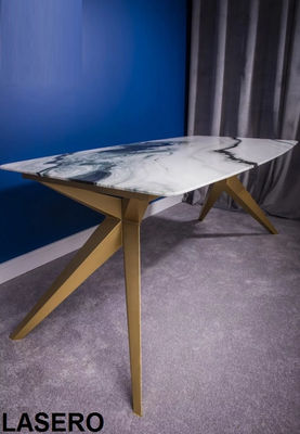 luksusowe stoły z blatem marmurowym stal nierdzewna - Zdjęcie 3