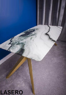 luksusowe stoły z blatem marmurowym stal nierdzewna - Zdjęcie 4