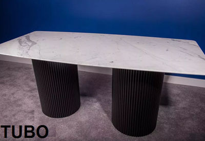 luksusowe stoły z blatem marmurowym stal nierdzewna tubo - Zdjęcie 3
