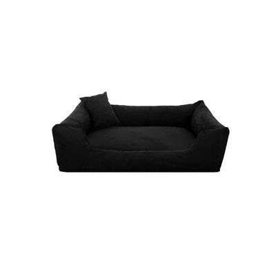 Luksusowe welurowe legowisko 100x75cm + 2 poduszki kolor czarny