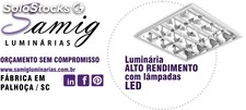 Luminaria de sobrepor alto rendimento aletas aluminio 2 x 16 w ou 2 x 9 w led
