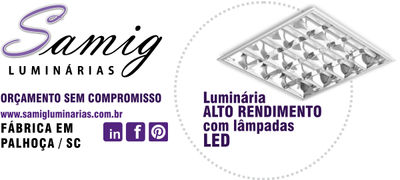 Luminaria de sobrepor alto rendimento aletas aluminio 2 x 16 w ou 2 x 9 w led
