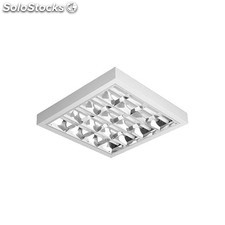 Luminaria de sobrepor T8 aletas aluminio 4 x 16W ou 4 x 9 w tuboled