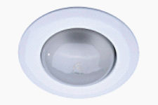 Luminaria (lámpara) de techo. Downlight fijo de 12.5 cm. de diámetro blanco