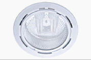 Luminaria (lámpara) para plafon, Downlight fijo cristal de 16 cm. de diámetro