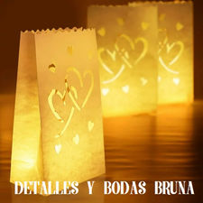 Luminarias Corazones para Boda y Fiestas