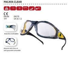 Lunettes polycarbonate monobloc.