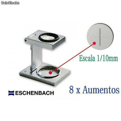Lupa cuenta hilos metal 8x - escala medición 1/10mm eschenbach - Foto 3