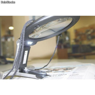 Lupa led neck magnifier with stand , satin silver - Foto 2