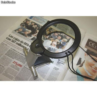 Lupa led neck magnifier with stand , satin silver - Foto 3
