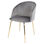 LUPIN GRIS Cadeira de estilo nórdico contemporâneo estofada em veludo cinza - 1