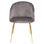 LUPIN GRIS Cadeira de estilo nórdico contemporâneo estofada em veludo cinza - Foto 2