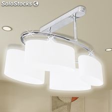 Lustre/ Lampe de Plafond Contemporaine 4 Abats jours en verre