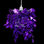 Lustre Paillettes Feuilles 21,5 x 30 cm Violet - 1