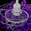 Lustre Paillettes Feuilles 21,5 x 30 cm Violet - Photo 3