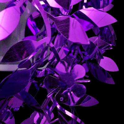 Lustre Paillettes Feuilles 21,5 x 30 cm Violet - Photo 4