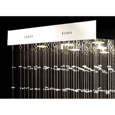 Lustre plafonnier contemporain 9 feux 500 pampilles cristal - Photo 3