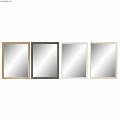 Lustro ścienne DKD Home Decor 56 x 2 x 76 cm Szkło Naturalny Szary Brązowy Biały