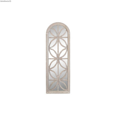 Lustro ścienne DKD Home Decor Szkło Biały Drewno MDF Wytrawianie (60 x 2,5 x 180
