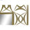 Lustro ścienne DKD Home Decor Złoty Metal Szkło 30 x 40 cm 66 x 2 x 91,5 cm - 2
