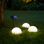 Luxform Luzes de solo LED Clervaux 3 pcs semi-globo branco - 1