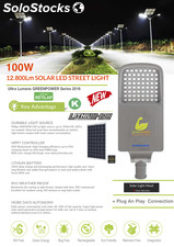 Luz de calle led solar 100W / solar led street light 100W /12.80Lm