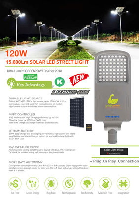 Luz de calle led solar 120W / solar led street light 120W /15.600Lm