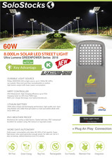 Luz de calle led solar 60W / solar led street light 60W /8000Lm