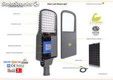 Luz de rua conduzida solar de 100W / 12.80Lm greenpower