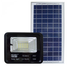 Luz led con carga solar 10W impermeable IP67 FB-8810 6500K luz fría