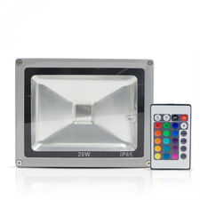 Luz LED RGB exterior 20W con control remoto y soporte de pared Protección IP65