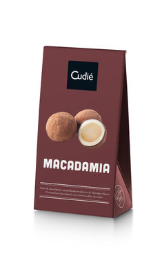 Macadamia con chocolate blanco y cacao polvo 80G
