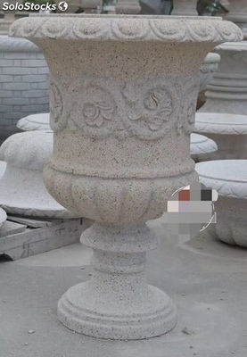 Macetero de piedra decorativa para jardín 56x56x77cm flowerpot