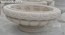 Macetero decorativa de piedra natural para jardín flowerpot 115x115x48cm