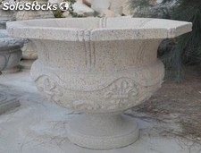 Macetero decorativa de piedra par jardín piedra natural 93x93x67cm flowerpot
