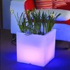 Maceteros con luz, led, 40x40cm, RGB, recargables