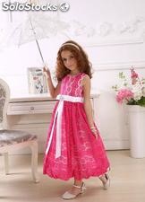 Mädchen Prinzessin KinderKleider mit Muster Strickerei