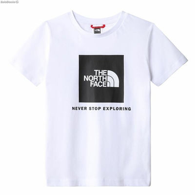 Maglia a Maniche Corte per Bambini The North Face Teens Box Bianco